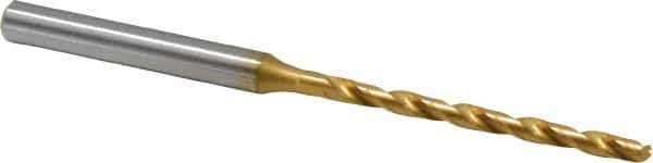 OSG - #35 130° Cobalt Jobber Drill - TiN Finish, Right Hand Cut, Spiral Flute, Straight Shank, 2-15/16" OAL, Standard Point - Exact Tool & Supply