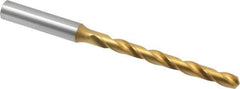 OSG - Letter G 130° Cobalt Jobber Drill - TiN Finish, Right Hand Cut, Spiral Flute, Straight Shank, 4-11/16" OAL, Standard Point - Exact Tool & Supply