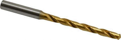 OSG - Letter I 130° Cobalt Jobber Drill - TiN Finish, Right Hand Cut, Spiral Flute, Straight Shank, 4-11/16" OAL, Standard Point - Exact Tool & Supply