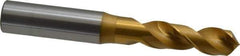 OSG - 13.5001mm 120° Spiral Flute Vanadium High Speed Steel Screw Machine Drill Bit - TiN Finish, Right Hand Cut, 54mm Flute Length, 114mm OAL, Faceted Point, Straight Shank - Exact Tool & Supply