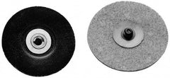 Merit Abrasives - 1" Diam Quick-Change Type S Disc Backing Pad - 1/4" Shank Diam, Medium Density, 40,000 RPM, PowerLock Holder Compatible - Exact Tool & Supply