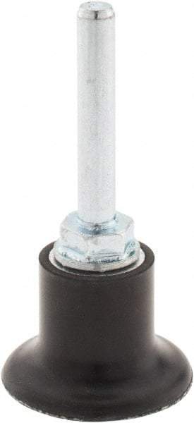 Merit Abrasives - 1-1/2" Diam Quick-Change Type S Disc Backing Pad - 1/4" Shank Diam, Medium Density, 30,000 RPM, PowerLock Holder Compatible - Exact Tool & Supply