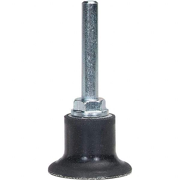 Merit Abrasives - 2" Diam Quick-Change Type TR / Type 3 Disc Backing Pad - 1/4" Shank Diam, Medium Density, 30,000 RPM, Type 3 Compatible - Exact Tool & Supply