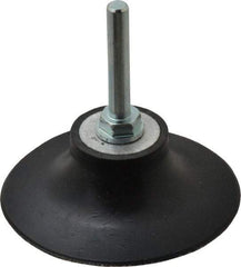 Merit Abrasives - 3" Diam Quick-Change Type R Disc Backing Pad - 1/4" Shank Diam, Medium Density, 20,000 RPM, Power-Lock Type 3 Compatible - Exact Tool & Supply