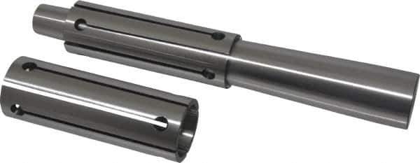 Interstate - 1-1/4 to 1-1/2" Grip, Expanding Lathe Mandrel - 1-1/4" Shank Diam, 4" Sleeve Length, 9" Arbor Length - Exact Tool & Supply