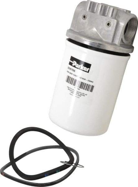 Parker - 1-1/4 NPTF, 10 Micron, Filter Assembly - Microglass - Exact Tool & Supply