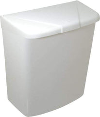 NuTrend Disposables - Plastic Feminine Hygiene Product Receptacle - 11-1/2" High x 9-1/2" Wide x 4-1/4" Deep, White - Exact Tool & Supply