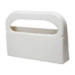 NuTrend Disposables - 500 Capacity White Plastic Toilet Seat Cover Dispenser - 11-1/2" High x 3-1/2" Deep, Holds 2 Half Fold Sleeves - Exact Tool & Supply