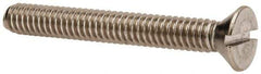 Value Collection - 1/4-20 UNC, 2" OAL Slotted Drive Machine Screw - Flat Head, Grade 316 Stainless Steel, Uncoated, Without Washer - Exact Tool & Supply