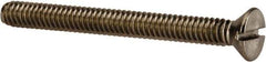 Value Collection - 1/4-20 UNC, 2-1/2" OAL Slotted Drive Machine Screw - Flat Head, Grade 316 Stainless Steel, Uncoated, Without Washer - Exact Tool & Supply