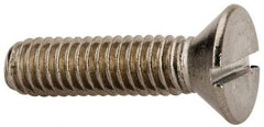 Value Collection - 5/16-18 UNC, 1-1/4" OAL Slotted Drive Machine Screw - Flat Head, Grade 316 Stainless Steel, Uncoated, Without Washer - Exact Tool & Supply