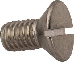 Value Collection - 3/8-16 UNC, 3/4" OAL Slotted Drive Machine Screw - Flat Head, Grade 316 Stainless Steel, Uncoated, Without Washer - Exact Tool & Supply