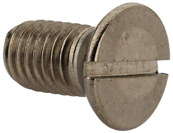 Value Collection - 1/2-13 UNC, 1" OAL Slotted Drive Machine Screw - Flat Head, Grade 316 Stainless Steel, Uncoated, Without Washer - Exact Tool & Supply