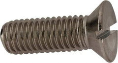 Value Collection - 1/2-13 UNC, 1-1/2" OAL Slotted Drive Machine Screw - Flat Head, Grade 316 Stainless Steel, Uncoated, Without Washer - Exact Tool & Supply