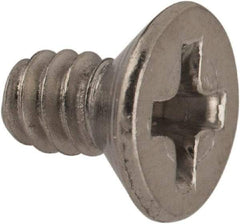 Value Collection - #6-32 UNC, 1/4" OAL Phillips Drive Machine Screw - Flat Head, Grade 316 Stainless Steel, Uncoated, Without Washer - Exact Tool & Supply
