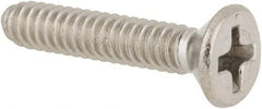 Value Collection - #6-32 UNC, 3/4" OAL Phillips Drive Machine Screw - Flat Head, Grade 316 Stainless Steel, Uncoated, Without Washer - Exact Tool & Supply