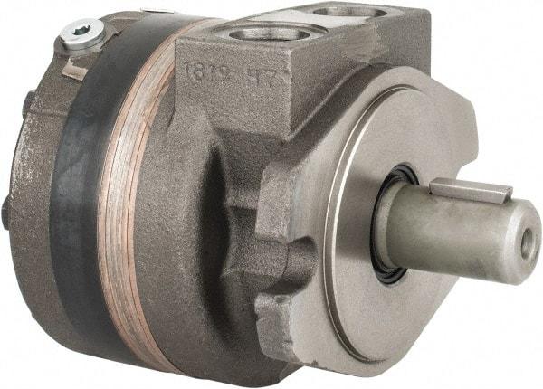 Parker - SAE Thread, 7/8-14" Port Size, 858 Max RPM, Bi Rotational, SAE A Mount Hydraulic Motor - 2,500 Max psi, 3.6 Cu In Displacement, 180°F Max - Exact Tool & Supply