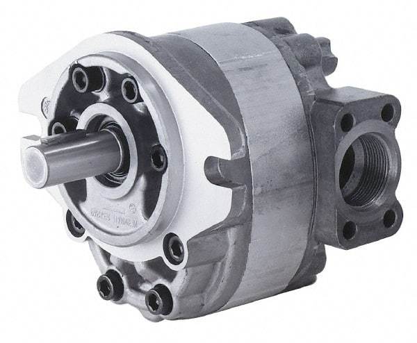 Parker - 2.6 GPM, 7/8-14 UNF-2B SAE Inlet Size, 2,500 RPM, 1/2" Shaft Diam, SAE AA Mount, Hydraulic Gear Pump - 2.56 GPM at 1,800 RPM, 5.13 GPM at 3,600 RPM, 2,500 psi Max Working Pressure, 7/8-14 SAE Port Size - Exact Tool & Supply