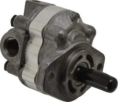 Parker - 3.1 GPM, 7/8-14 UNF-2B SAE Inlet Size, 2,500 RPM, 1/2" Shaft Diam, SAE AA Mount, Hydraulic Gear Pump - 3.15 GPM at 1,800 RPM, 6.3 GPM at 3,600 RPM, 2,500 psi Max Working Pressure, 7/8-14 SAE Port Size - Exact Tool & Supply