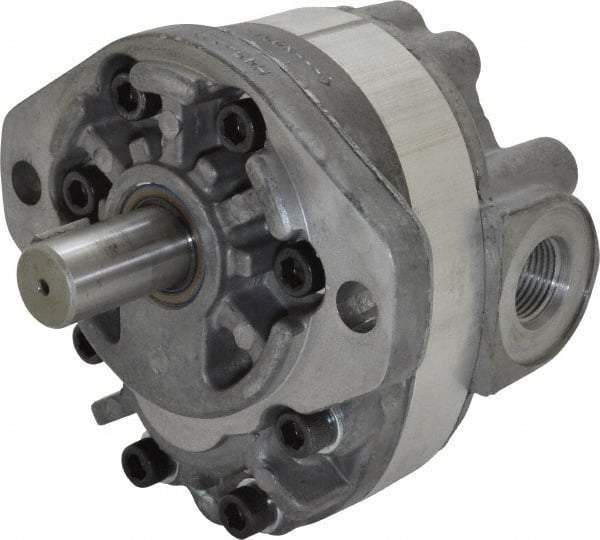 Parker - 9.2 GPM, 1-1/6-12 UNF-2B SAE Inlet Size, 2,500 RPM, 3/4" Shaft Diam, SAE A Mount, Hydraulic Gear Pump - 9.18 GPM at 1,800 RPM, 18.36 GPM at 3,600 RPM, 2,500 psi Max Working Pressure, 1-1/16-12 SAE Port Size - Exact Tool & Supply