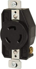 Cooper Wiring Devices - 250 VAC, 20 Amp, L6-20R NEMA, Self Grounding Receptacle - 2 Poles, 3 Wire, Female End, Black - Exact Tool & Supply