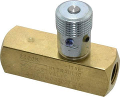 Parker - 5 GPM 1/4 Inlet Brass Hydraulic Control Valve - 1/4-18 Thread - Exact Tool & Supply