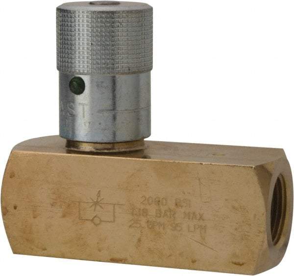 Parker - 25 GPM 3/4 Inlet Brass Hydraulic Control Valve - 3/4-14 Thread - Exact Tool & Supply