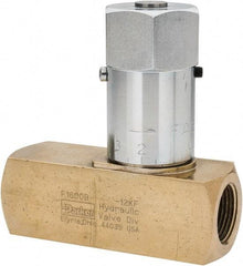 Parker - 40 GPM 1 Inlet Brass Hydraulic Control Valve - 1 - 11-1/2 Thread - Exact Tool & Supply