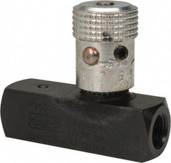 Parker - 3 GPM 1/8 Inlet Steel Hydraulic Control Valve - 1/8-27 Thread - Exact Tool & Supply