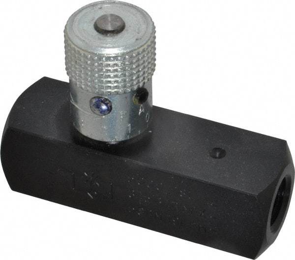 Parker - 5 GPM 1/4 Inlet Steel Hydraulic Control Valve - 1/4-18 Thread - Exact Tool & Supply