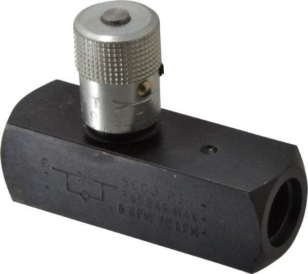 Parker - 8 GPM 3/4 Inlet Steel Hydraulic Control Valve - 3/4-16 Thread - Exact Tool & Supply