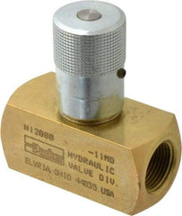 Parker - 25 GPM 3/4 Inlet Brass Hydraulic Control Valve - 3/4-14 Thread - Exact Tool & Supply
