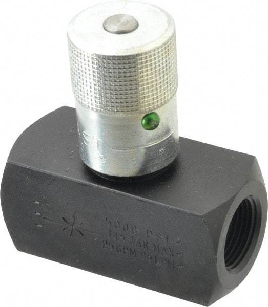 Parker - 25 GPM 3/4 Inlet Steel Hydraulic Control Valve - 3/4-14 Thread - Exact Tool & Supply