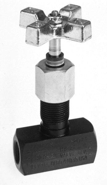 Parker - 5 GPM 9/16 Inlet Steel Hydraulic Control Valve - 9/16-18 Thread - Exact Tool & Supply