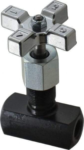 Parker - 5 GPM 1/4 Inlet Steel Hydraulic Control Valve - 1/4-18 Thread - Exact Tool & Supply