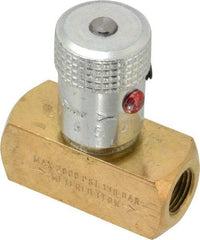 Parker - 3 GPM 1/8 Inlet Brass Hydraulic Control Valve - 1/8-27 Thread - Exact Tool & Supply