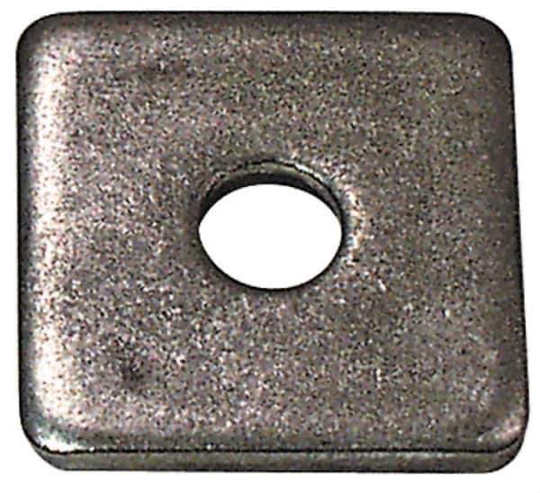 Gibraltar - 3/4" Bolt, 2" Square, Black Oxide Finish, Case Hardened Steel Square Flat Washer - 13/16" ID, 1/4" Thick - Exact Tool & Supply