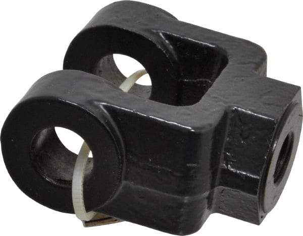 Schrader Bellows - 7/16-20 Thread, Hydraulic Cylinder Female Rod Clevis - 4,250 Lb Capacity - Exact Tool & Supply
