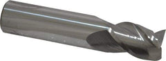 Accupro - 5/8", 7/8" LOC, 5/8" Shank Diam, 3" OAL, 3 Flute, Solid Carbide Square End Mill - Single End, Uncoated, Spiral Flute, 40° Helix, Centercutting, Right Hand Cut, Right Hand Flute - Exact Tool & Supply