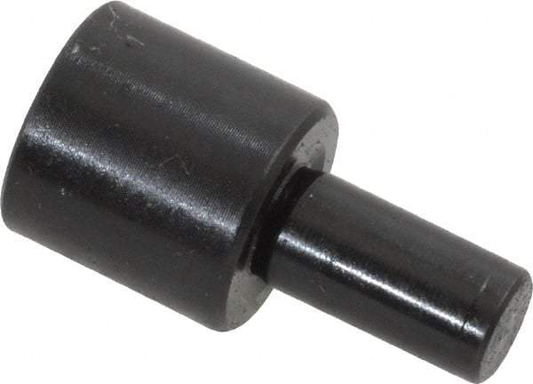 Gibraltar - 19/32" OAL, 3/8" Head Height, 3/8" OD, Low Carbon Steel, Ground, Press Fit Rest Button - Black Oxide Coating, 0.1885" Pin Diam - Exact Tool & Supply