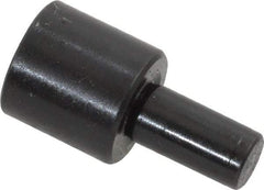 Gibraltar - 19/32" OAL, 3/8" Head Height, 3/8" OD, Low Carbon Steel, Ground, Press Fit Rest Button - Black Oxide Coating, 0.1885" Pin Diam - Exact Tool & Supply