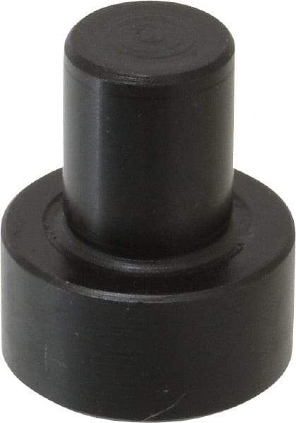 Gibraltar - 1-1/32" OAL, 7/16" Head Height, 7/8" OD, Low Carbon Steel, Ground, Press Fit Rest Button - Black Oxide Coating, 1/2" Pin Diam - Exact Tool & Supply