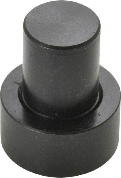 Gibraltar - 1-7/32" OAL, 1/2" Head Height, 1" OD, Low Carbon Steel, Ground, Press Fit Rest Button - Black Oxide Coating, 5/8" Pin Diam - Exact Tool & Supply