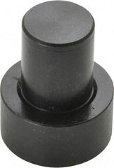 Gibraltar - 1-7/32" OAL, 1/2" Head Height, 1" OD, Low Carbon Steel, Ground, Press Fit Rest Button - Black Oxide Coating, 5/8" Pin Diam - Exact Tool & Supply
