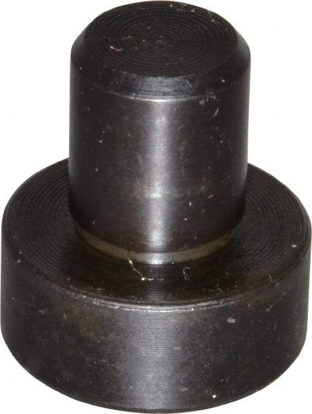Gibraltar - 0.969" OAL, 3/8" Head Height, 7/8" OD, 52100 Steel, Unground, Press Fit Rest Button - Black Oxide Coating, 1/2" Pin Diam - Exact Tool & Supply