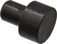 Gibraltar - 1-3/32" OAL, 1/2" Head Height, 7/8" OD, 52100 Steel, Unground, Press Fit Rest Button - Black Oxide Coating, 1/2" Pin Diam - Exact Tool & Supply