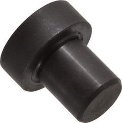 Gibraltar - 1-3/32" OAL, 3/8" Head Height, 1" OD, 52100 Steel, Unground, Press Fit Rest Button - Black Oxide Coating, 5/8" Pin Diam - Exact Tool & Supply