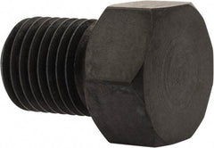 Gibraltar - 11/16" OAL, 1/4" Head Height, Low Carbon Steel, Threaded Rest Button - Black Oxide Coating, 3/8-24 Thread, 1/2" Hex - Exact Tool & Supply