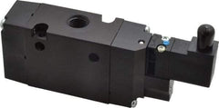 Parker - 1/4", 3-Way Body Ported Stacking Solenoid Valve - 24 VDC, 1.4 CV Rate, Air Return, 2.4" High x 5.29" Long - Exact Tool & Supply
