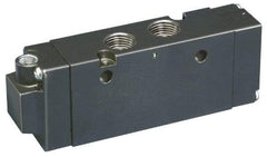 Parker - 4-Way Body Ported Stacking Solenoid Valve - 7 CV Rate, 8.62" Long - Exact Tool & Supply